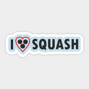 I Heart Squash Sticker
